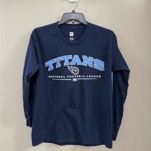 Men's NFL Tennessee Titans Long Sleeve Tee - Navy Blue. Size Medium